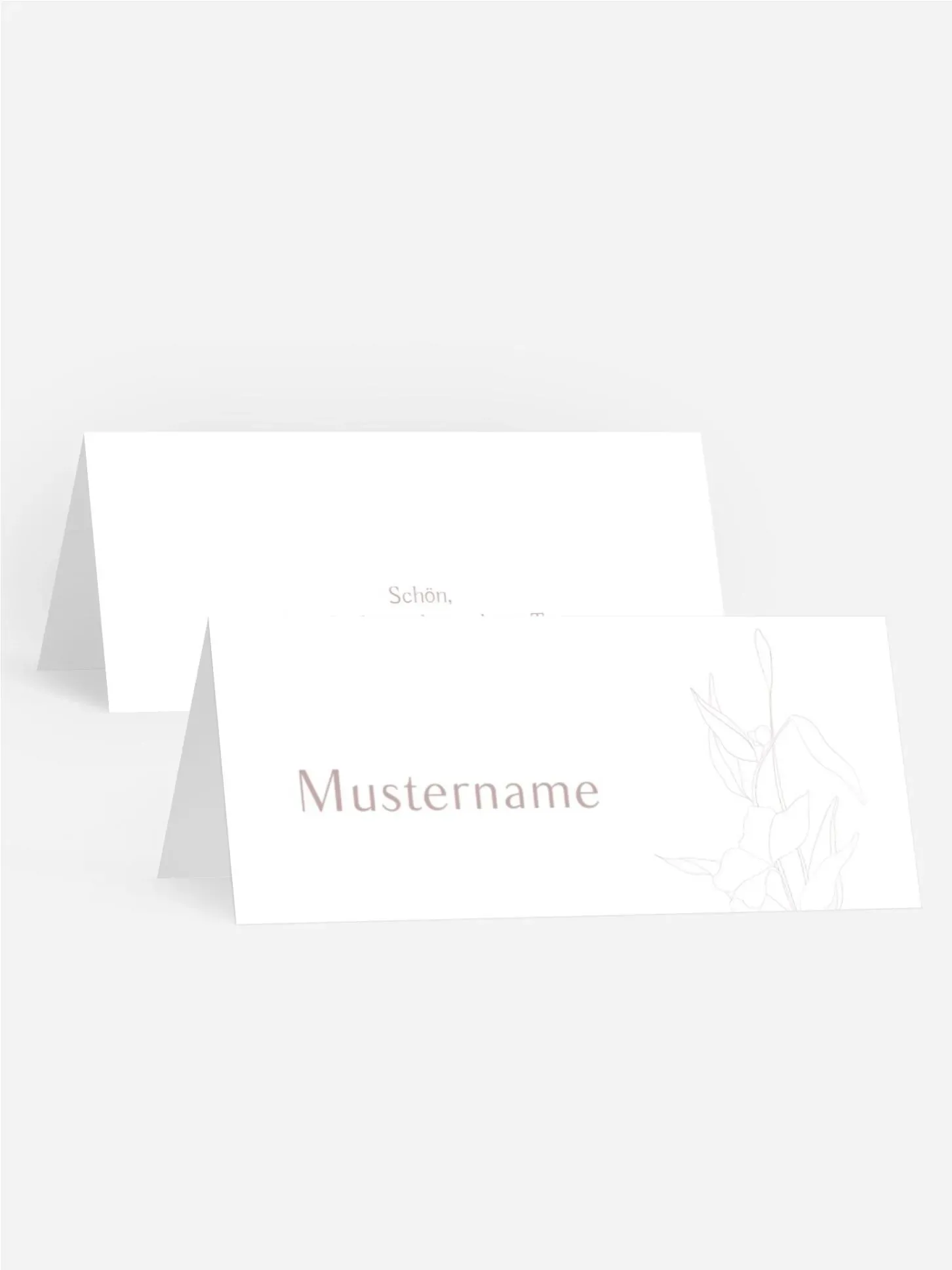 Tischkarten Hochzeit selbst gestalten mit Spruch und Fotos im Onlinedesigner bei Meine-Kartenmanufaktur.de