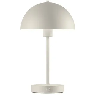 skølm LED Tischlampe Aeriala, Tischleute dimmbar, aufladbar per USB-C, Nachttischlampe warmweißes Licht Leuchtdauer bis zu 10 h, Metall Lampe beige Energieeffizienzklasse G