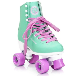 Nils Extreme Rollschuhe für Kinder Mädchen und Jungen - Quad Roller ABEC7 Lager – Disco Skates - Rollerskates Größenverstellbar - Grün