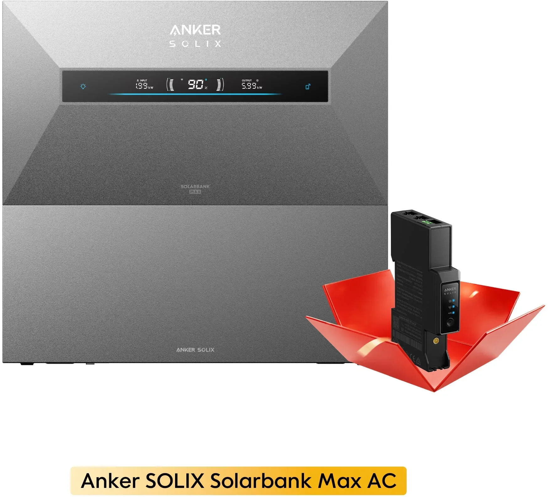 Vorverkaufs-Special |Anker SOLIX Solarbank Max AC Speicher, AC-Coupled, 7-42kWh, by Powerness - 14kWh / Pre-Sale Special: Gratis Smart Meter Gen 2 / Standardversand