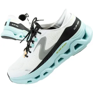 Herren Glide-Step Altus Sneaker, Weißes Hotmelt-Mesh mit blauem Rand, 40