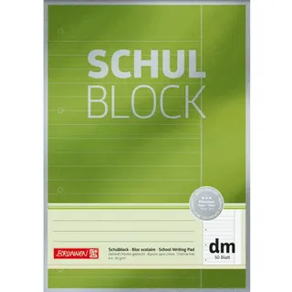 Schulblock Lineatur DM, DIN A4, 90g, 50 Blatt