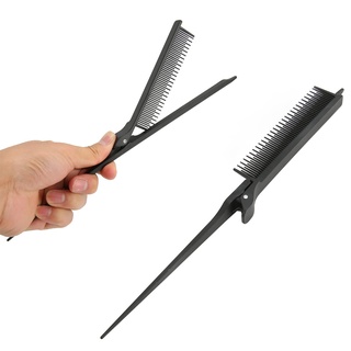Rat Tail Teasing Clip Comb, Hervorhebung Clip Kämme, Highlighting Comb Hair Styling Tool Zum Haarschneiden, Strähnchen und Kämmen (26,5 X 2,5 cm) Schwarz