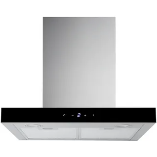 Respekta Dunstabzugshaube Blockhaube 60 cm Edelstahl Schwarz Glas Touch Control Respekta