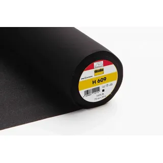 FREUDENBERG Vlieseline H 609 schwarz, 75 cm x 1 m, 147-0005353-002454