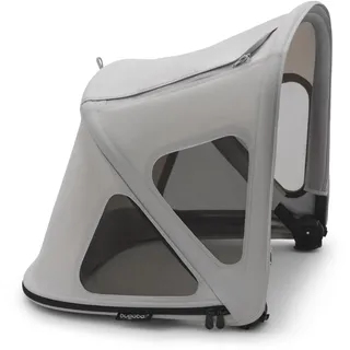 Bugaboo Fox und Fox Cub Sonnendach mit Lüftungsfenstern, ausziehbar für zusätzlichen und optimalen Sonnenschutz, wasserabweisend, kompatibel mit allen Bugaboo Fox und Fox Cub Modellen, Misty Grey