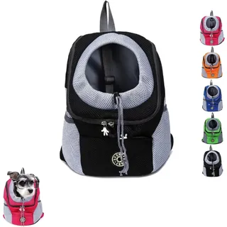 Hunderucksack, Sommer-Hunderucksack, Hunderucksack-Tragetasche für große Hunde, Hunde-Tragetasche-Rucksack fürs Wandern (Schwarz, S)