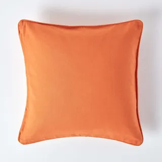 Homescapes - Kissenbezug aus Baumwolle, in Terracotta, 60 x 60 cm,