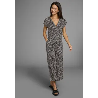 LAURA SCOTT Jumpsuit, mit geometrischem Muster - NEUE KOLLEKTION, Gr. 36 - N-Gr, schwarz-sand-geometrisch, , 35621812-36 N-Gr