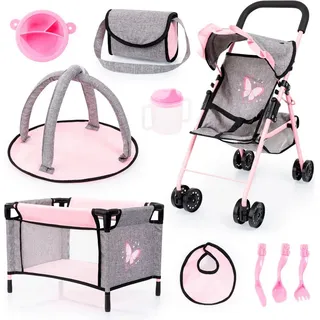 Bayer Design Bayer Puppenbuggy »Set mit Reisebett«, rosa