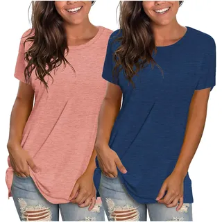 t-Shirts Damen s mehrfachpack Unterrock Damen Tshirt Damen Oberteile Sommer Damen Oberteile Tshirt Damen Set Tshirt Damen Baumwolle Damen Oberteile elegant für Hochzeit Tshirt Damen - 3XL