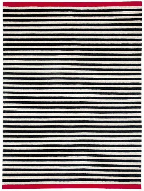 Teppich Rosemary Fabula Living schwarz/beige, Designer Lisbet Friis, 170x0.4x0 cm