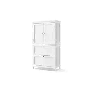 VASAGLE Badschrank weiß 60,0 x 30,0 x 110,0 cm
