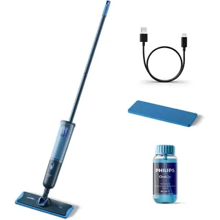 Philips OneUp 3000 Series elektrischer Wischmopp - 2X sauberere Böden2, 2X schnelleres Wischen, kabellos mit 360° Drehgelenk, waschbare Wiederverwendbare Pads, langanhaltender Akku (XV3101/01)