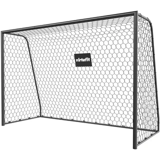VirtuFit Fußballtor Premium 300 x 200 x 120 cm – Stabiles Fußballtor aus Stahl – Wetterfest, mit Netz & Bodenankern – für Kinder, Jugend & Erwachsene – ideal für Training & Garten