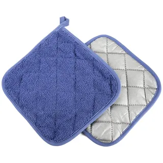 Hitzebeständige Topflappen für die Küche, 17 cm dick, mit Aufhängeschlaufe, quadratische Ofenhandschuhe, Essentials-Untersetzer zum Kochen, Backen, Arbeitsplatten (2 Stück)