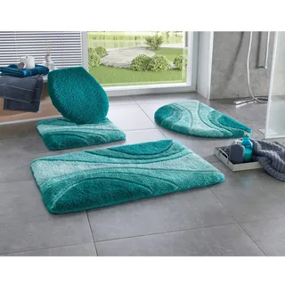 Badematte HAGEMANN Gr. 6, grün (mint), WC-Deckelbezug (47cm x 50cm),, Badematten