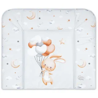 Totsy Baby Wickelauflage Wickelunterlage abwaschbar und wasserdicht 75x72 cm - Wickelmatte zum Auflegen auf Wickeltisch Wickelaufsatz Wickelkommode oder Waschmaschine changing mat 75 x 72 Kaninchen