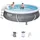 Aufstellpool ⌀ 407 x 107 cm Grau inkl. Filterpumpe + Leiter