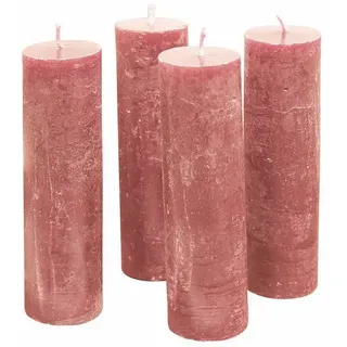 Loberon Muriel Stumpenkerze 4 St. rosa