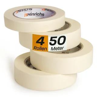 Hinrichs Kreppband 3 Rollen 50m x 30mm 1 Rolle 50m x 20mm