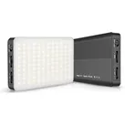 RealPower lights on video licht streaming twitch 8w led akku (Videoleuchte), Dauerlicht, Schwarz, Weiss
