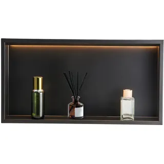 Vevor Wandnische Duschnische Duschregal mit LED-Streifen 10,16x33,02x63,5cm