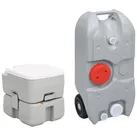 vidaXL Wassertank Tragbare Camping-Toilette mit Wasserbehälter weiß 36.5 cm x 37.5 cm