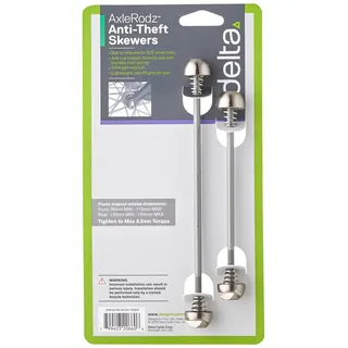 Delta Unisex Fahrradspieße AXELRODZ Quick Release, Metall, Silber