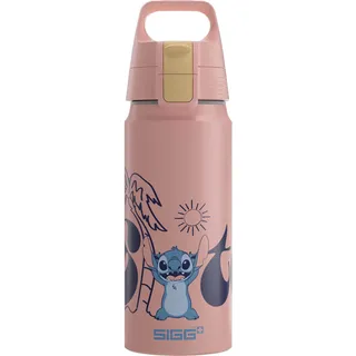 Sigg - Alu Trinkflasche Kinder ONE Stitch Disney - Auslaufsicher - BPA-frei - Klimaneutral Zertifiziert - Schule - 0,6L