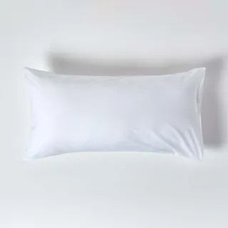 Homescapes Kissenbezug Perkal 50 x 90 cm Weiss