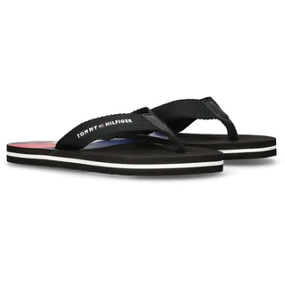 Zehentrenner TOMMY HILFIGER, Kinder, Gr. 32, schwarz, Polyester, casual, Schuhe, Slides, Sandale mit Zehensteg