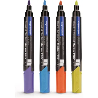 Magnetoplan Pro+ Whiteboard- und Flipchart-Marker farbsortiert 1,5 - 3,0 mm, 4 St.