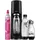 black + PET-Flasche 0,5 l + 2 PET-Flaschen 1 l + Zylinder