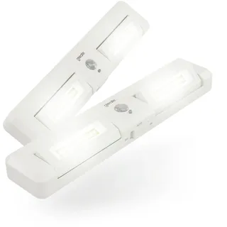 greate 2er Pack LED Lichtleiste mit Bewegungsmelder innen batteriebetrieben - LED Schrankbeleuchtung mit Bewegungsmelder & einstellbare Lichtstrahlung für Schrank, Treppe - Schrankbeleuchtung Batterie