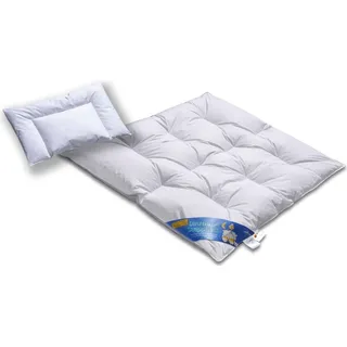 ARO ARTLÄNDER Daunenbett Junior Exclusiv 100x135 cm / Daunendecke 80x80 cm - Weiß