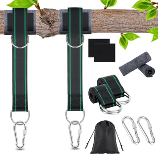 Rose Kuli Schaukel Befestigung - 900KG Hängematte Befestigung, 2er 150 cm*5 cm Hängematte Gurte mit D-Ringen, Hängematte Seil, Hängematte Seil, Aufbewahrungstasche