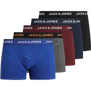 JACK & JONES Black Friday Boxershorts 5 Einheiten Black / Detail Navy Blazer / Port Royal / Dgm / Surf The Web M