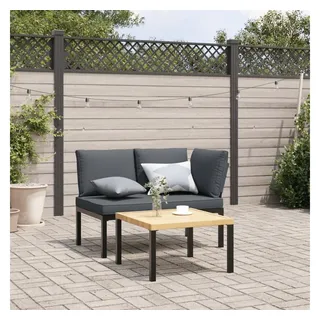 vidaXL Gartenbank 113 x 69 x 73 cm Schwarz