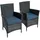 Rattan Gartenstuhl 59 5 x 55 x 88 cm anthrazit-grau 2 St