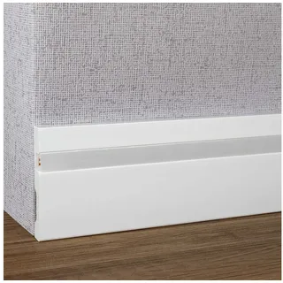 PROVISTON Licht Sockelleiste 15 x 100 x 2000 mm Moderne Lichtleiste Eckiges Profil Hochwertige LED Fußleiste Kunststoff Weiß Wasserfest, Robust und