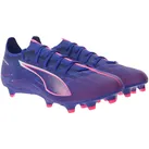 PUMA ULTRA 5 PLAY Match FG/AG Fußball-Schuhe mit SPEEDSYSTEM-Außensohle Trainings-Schuhe mit FastTrax-Stollendesign Sport-Schuhe Schnür-Schuhe Fitness-Zubehör 107687 01 Lila/Pink/Blau - 43