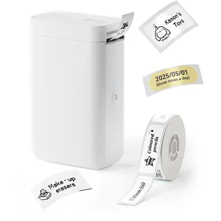 NIIMBOT D101 Etikettendrucker mit 1 Rolle Starterband, tragbarer intelligenter Aufkleberdrucker für den Einsatz zu Hause, im Büro, in der Schule