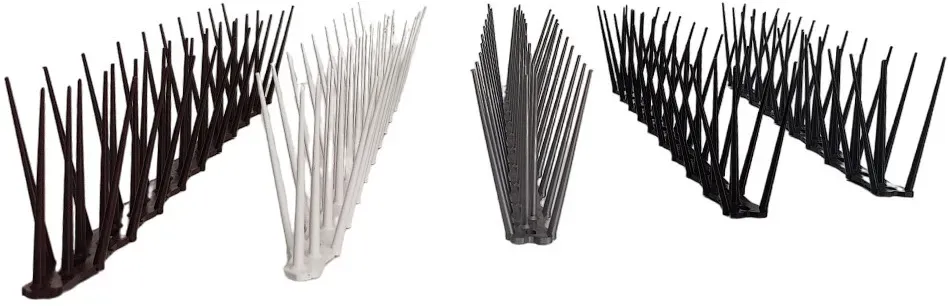 Vogelschreck Kunststoff Spikes Vogelabwehr dunkelgrau Taubenabwehr Balkon DV-318_CS