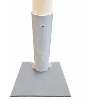 Grauer Eisstößer - Eisscharre, Eis Stößer aus Spezialstahl - inklusive Holzstiel