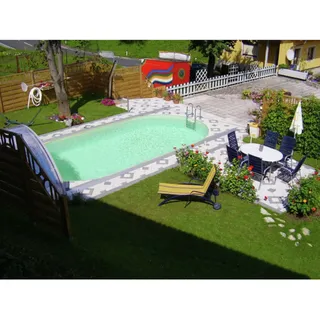 800 x 400 x 150 cm sandfarbene Poolfolie