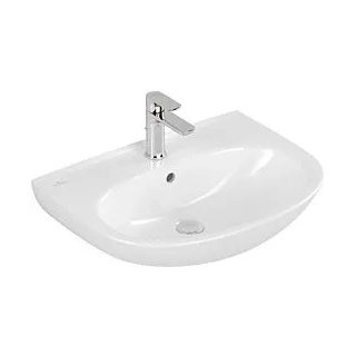 Villeroy & Boch O.novo Waschtisch 4A406001 60x46cm, oval, Hahnloch mit Überlauf, weiß
