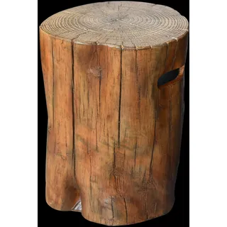 Gardenforma Abdeckung für Gasflaschen, Baumstamm-Optik Eco-Stone, für 11 kg Gasbehälter braun