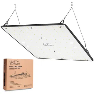 grow expert LED Grow Light 100W – 30 cm x 30 cm – Sonnenähnliche Pflanzenlampe mit LM301D LEDs – Vollspektrum mit 660 nm Rotlicht & 730 nm Far Red – Lampe Dimmbar, energiesparend & lautlos – Gewächshaus