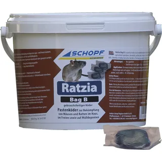Schopf Ratzia Bag B 25 Blau Mäuse Rattenköder 1,5 kg (ACHTUNG VERSANDDAUER 100 T...